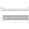 Portapiatti verticale per cassetto Orderbox, 159x468 mm, Alluminio e Tecnoplastica, Grigio antracite