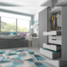 Cassetto esterno Concept 30kg, altezza 105mm, profondità 500mm, Acciaio, Verniciato bianco