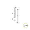 Cassetto esterno Concept 30kg, altezza 105mm, profondità 500mm, Acciaio, Verniciato bianco
