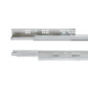 Set di guide per cassetti a scomparsa Silver, estrazione totale, chiusura soft, profondità 350 mm, Acciaio, Zincato bianco