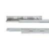 Set di guide per cassetti a scomparsa Silver, estrazione totale, chiusura soft, profondità 400 mm, Acciaio, Zincato bianco