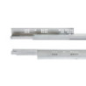 Set di guide per cassetti a scomparsa Silver, estrazione totale, chiusura soft, profondità 550 mm, Acciaio, Zincato bianco