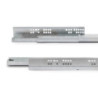 Set di guide per cassetti a scomparsa Silver, estrazione totale, push, profondità 450 mm, Acciaio, Zincato bianco