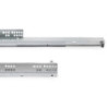 Set di guide per cassetti a scomparsa Silver, estrazione totale, con chiusura soft e aggancio, profondità 290 mm, Acciaio