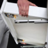 Set di guide per cassetti a scomparsa Silver, estrazione totale, con chiusura soft e aggancio, profondità 440 mm, Acciaio