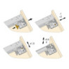 Set di guide per cassetti a scomparsa Silver, estrazione totale, con chiusura soft e aggancio, profondità 440 mm, Acciaio