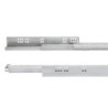 Set di guide per cassetti a scomparsa Silver, estrazione totale, con chiusura soft e aggancio, profondità 490 mm, Acciaio