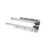 Set di guide per cassetti a scomparsa Silver, estrazione totale, con chiusura soft e aggancio, profondità 540 mm, Acciaio