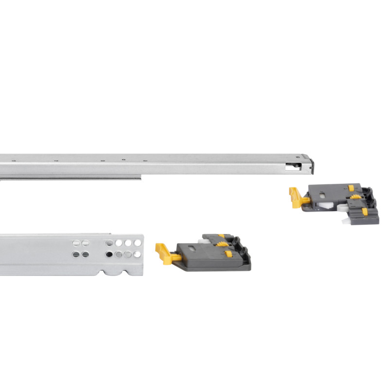 Cassetto esterno Vertex 40 kg con laterale in vetro 93 mm di altezza, 450 mm di profondità, Acciaio, Alluminio e Vetro