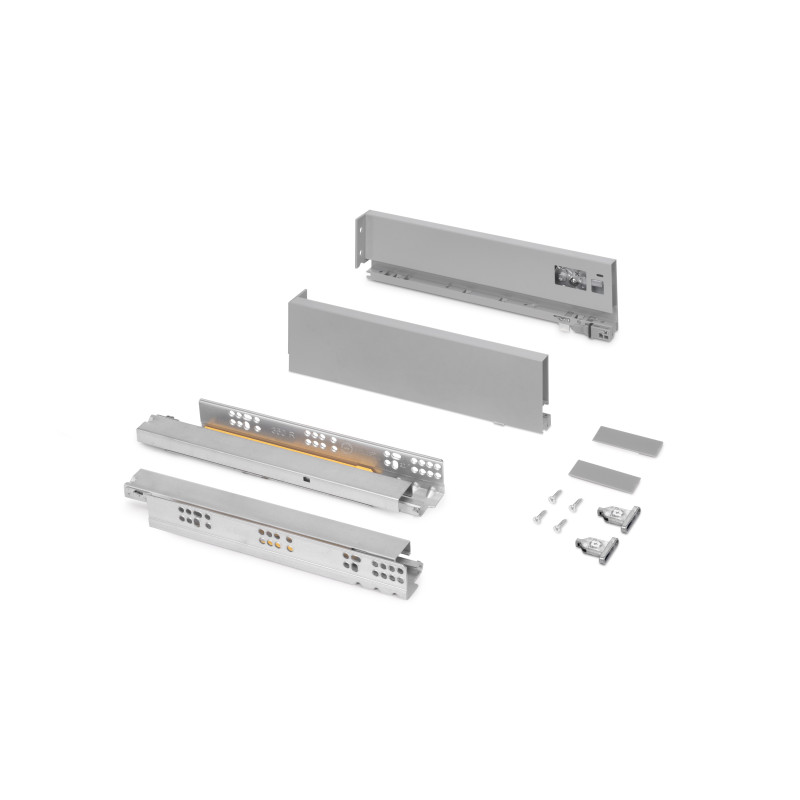 Cassetto esterno Vertex 40kg altezza 131mm, profondità 450mm, Acciaio, Grigia verniciato