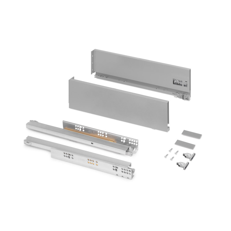 Cassetto esterno Vertex 40kg altezza 178mm, profondità 400mm, Acciaio, Grigia verniciato