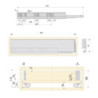 Kit di cassetti per cucina o bagno Vertex con regolazione 3D, altezza 93 mm, con pannelli inclusi, modulo 600 mm, Grigio a