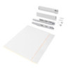 Kit di cassetti per cucina o bagno Vertex con regolazione 3D, altezza 93 mm, con pannelli inclusi, modulo 900 mm, Grigio a