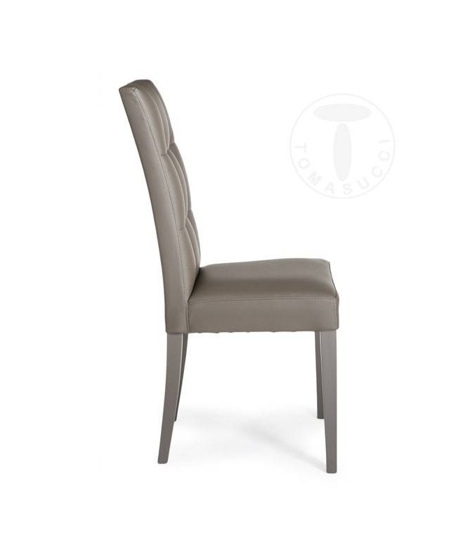 Sedia in pelle sintetica Dada - set da 2 tortora