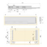 Kit di cassetti per cucina o bagno Vertex con regolazione 3D, altezza 178 mm, con pannelli inclusi, modulo 600 mm, Grigio