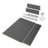 Cassetto esterno Vertex 60kg, altezza 242mm, profondità 450mm, Acciaio, Verniciato bianco
