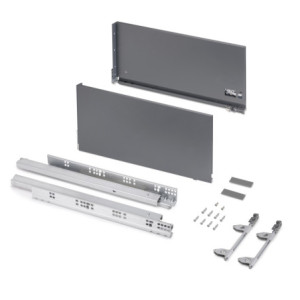Kit di accessori divisori per interno cassetti Vertex-Concept, larghezza 600 mm, Alluminio e Tecnoplastica, Grigio antraci