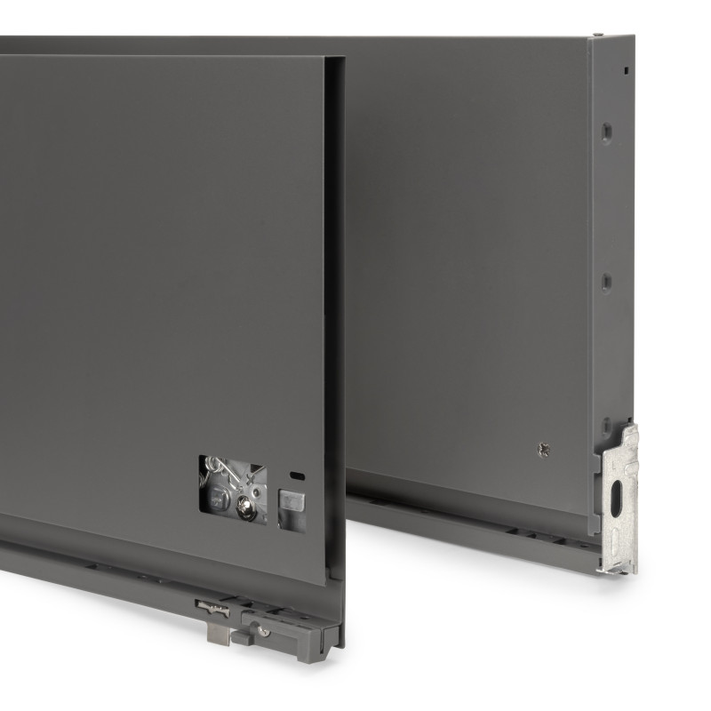 Kit di accessori divisori per interno cassetti Vertex-Concept, larghezza 600 mm, Alluminio e Tecnoplastica, Grigio antraci