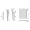 Kit di accessori divisori per interno cassetti Vertex-Concept, larghezza 900 mm, Alluminio e Tecnoplastica, Grigio antraci