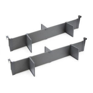 Cassetto esterno Vertex con regolazione 3D altezza 93mm, 40kg, profondità 350mm, Acciaio, Verniciato bianco