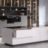 Cassetto esterno Vertex con regolazione 3D altezza 93mm, 40kg, profondità 350mm, Acciaio, Verniciato alluminio