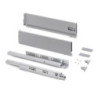 Cassetto esterno Vertex con regolazione 3D altezza 131mm, 40kg, profondità 350mm, Acciaio, Grigio antracite