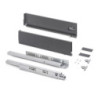 Cassetto esterno Vertex con regolazione 3D altezza 131mm, 40kg, profondità 450mm, Acciaio, Verniciato bianco
