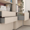 Cassetto esterno Vertex con regolazione 3D altezza 131mm, 40kg, profondità 450mm, Acciaio, Grigio antracite