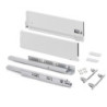 Cassetto esterno Vertex con regolazione 3D altezza 178mm, 40kg, profondità 350mm, Acciaio, Verniciato alluminio