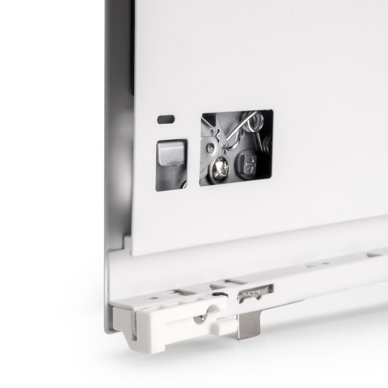 Cassetto esterno Vertex con regolazione 3D altezza 178mm, 40kg, profondità 350mm, Acciaio, Verniciato alluminio