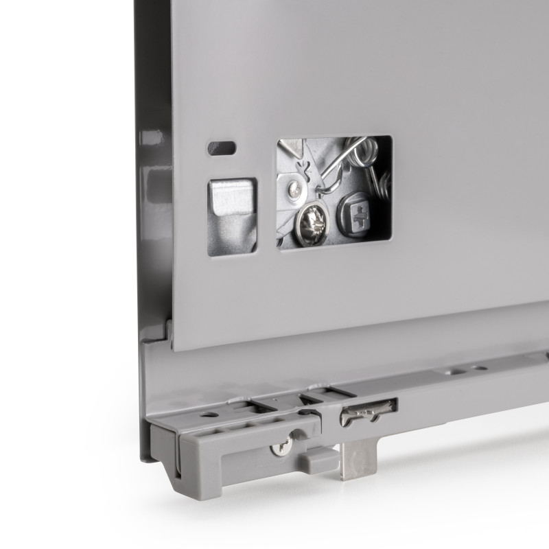 Cassetto esterno Vertex con regolazione 3D altezza 178mm, 40kg, profondità 400mm, Acciaio, Grigio antracite