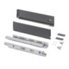 Cassetto esterno Vertex con regolazione 3D altezza 178mm, 60kg, profondità 500mm, Acciaio, Verniciato bianco