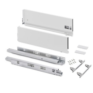 Cassetto esterno Vertex con regolazione 3D altezza 178mm, 60kg, profondità 500mm, Acciaio, Grigio antracite