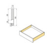Cassetto Vertex Push Sincro con regolazione 3D, altezza 93mm, 40kg, profondità 400mm, Acciaio, Grigio antracite