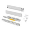 Cassetto Vertex Push Sincro con regolazione 3D, altezza 93mm, 40kg, profondità 450mm, Acciaio, Grigio antracite