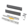 Cassetto Vertex Push Sincro con regolazione 3D, altezza 93mm , 40kg, profondità 500mm, Acciaio, Verniciato bianco