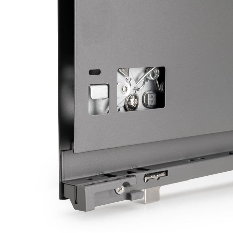 Cassetto Vertex Push Sincro con regolazione 3D, altezza 131mm , 40kg, profondità 400mm, Acciaio, Verniciato bianco