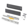 Cassetto Vertex Push Sincro con regolazione 3D, altezza 131mm , 40kg, profondità 500mm, Acciaio, Verniciato bianco