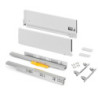Cassetto Vertex Push Sincro con regolazione 3D, altezza 178mm, 40kg, profondità 400mm, Acciaio, Grigio antracite