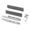 Cassetto esterno Vertex con regolazione 3D altezza 131mm, 40kg, spessore del pannello di 18mm, profondità 450mm, Acciaio