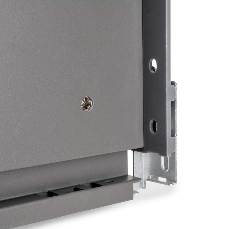 Cassetto esterno Vertex con regolazione 3D altezza 93mm, 40kg, spessore del pannello di 18mm, profondità 350mm, Acciaio