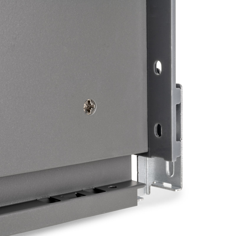 Cassetto esterno Vertex con regolazione 3D altezza 93mm, 40kg, spessore del pannello di 18mm, profondità 500mm, Acciaio