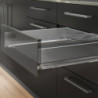 Cassetto esterno Vertex con regolazione 3D altezza 131mm, 40kg, spessore del pannello di 18mm, profondità 500mm, Acciaio