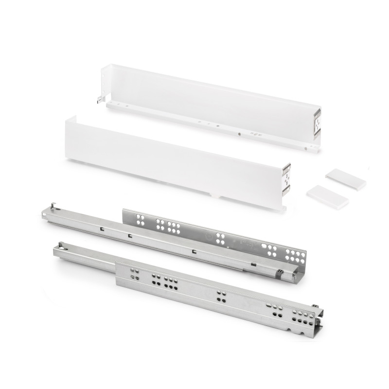 Cassetto esterno Simplex 25 kg, altezza 88 mm, profondità 490 mm, Acciaio, Grigio antracite
