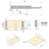 Cassetto esterno Simplex 25 kg, altezza 122 mm, profondità 490 mm, Acciaio, Grigio antracite