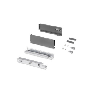 Cassetto esterno Protone 30kg, guide di estrazione totale con una chiusura soft, altezza 93mm, profondità 300mm, Acciaio