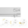 Cassetto esterno Protone 30kg, guide di estrazione totale con una chiusura soft, altezza 93mm, profondità 500mm, Acciaio