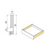 Cassetto esterno Protone 30kg, guide di estrazione totale con una chiusura soft, altezza 93mm, profondità 500mm, Acciaio