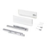 Cassetto esterno Protone 30kg, guide di estrazione totale con una chiusura soft, altezza 131mm, profondità 400mm, Acciaio