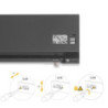 Cassetto esterno Protone 30kg, guide di estrazione totale con una chiusura soft, altezza 131mm, profondità 450mm, Acciaio